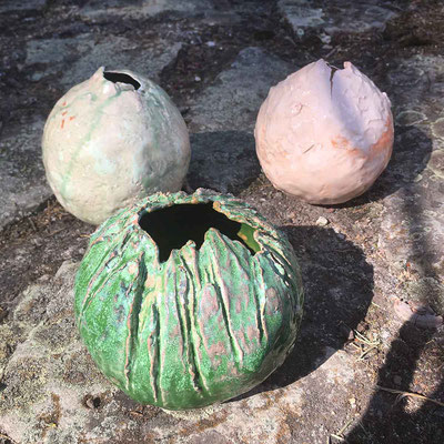 La Terralha graine céramique vase de couleur vert