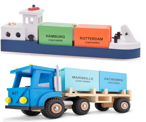 EI214 Vrachtboot met truck