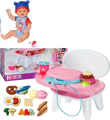 EI10 Kinderstoel met pop Baby Born