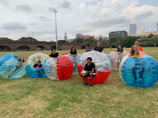 2019 End of the Year party (Bubble soccer)