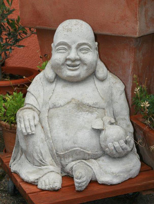 Lucky Buddha - Beton massiv - Höhe ca. 50 cm (2014) WINTERHART!  400.- €
