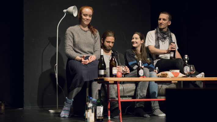 Nina Bruns, Moritz Tölle, Mia Lehrnickel and Till Falkenberg in "Rebellen", Directed by Anton August Dudda, Photographed by Florian Hohensee