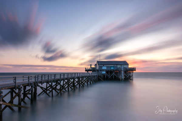 Sankt Peter-Ording, Nordsee, Strandbar 54, Langzeitbelichtung, 2023, © Silly Photography