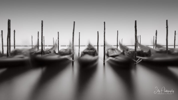 Venedig / Venezia, Piazza San Marco, Gondeln, Italien, Langzeitbelichtung, 2017, © Silly Photography