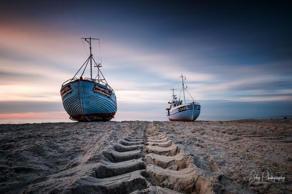 Dänemark / Nordjütland / Vorupør, Fischerboot, Langzeitbelichtung, 2015, © Silly Photography