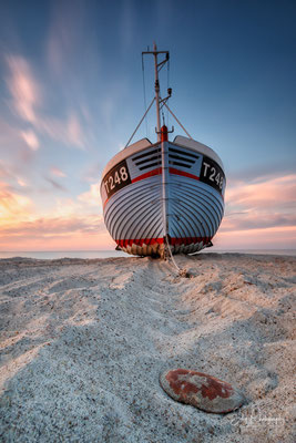Dänemark / Nordjütland / Vorupør, Fischerboot, Langzeitbelichtung, 2016, © Silly Photography