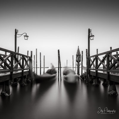 Venedig / Venezia, Piazza San Marco, Gondeln, Italien, Langzeitbelichtung, 2017, © Silly Photography