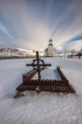 Lofoten / Gimsøy, Kirche, Langzeitbelichtung, 2019, © Silly Photography