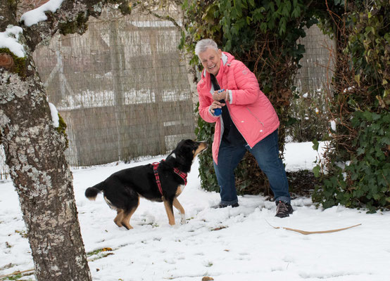 Portrait mit Hund