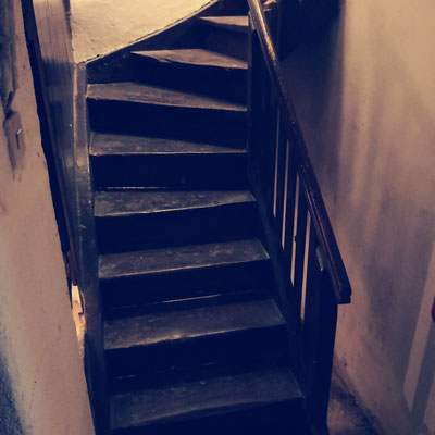 Treppe mit überraschenden Einsichten