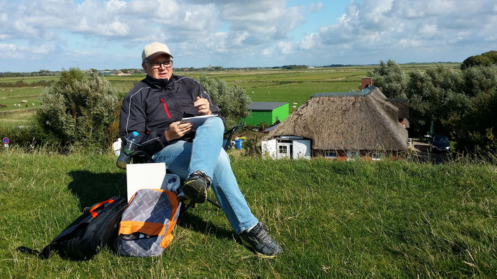 Teilnehmer des SKR-Malkurses in Westerhever, Foto: Max Höppner