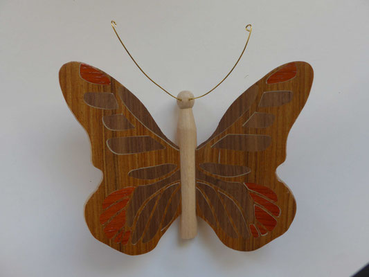 Papillon - modèle Monarque - marqueterie