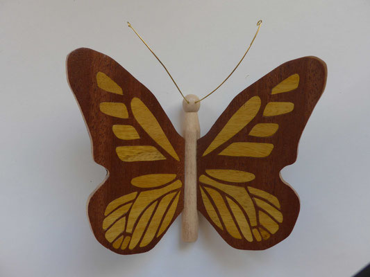 Papillon - modèle Monarque - marqueterie