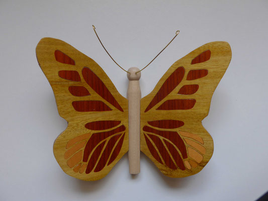 Papillon - modèle Monarque - marqueterie