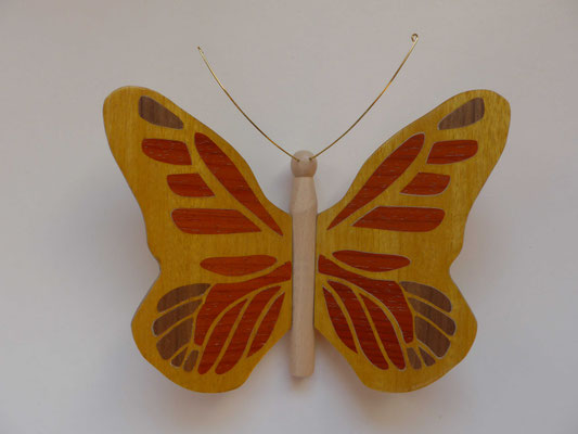 Papillon - modèle Monarque - marqueterie