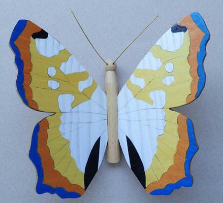 Papillon - modèle Petite tortue - marqueterie