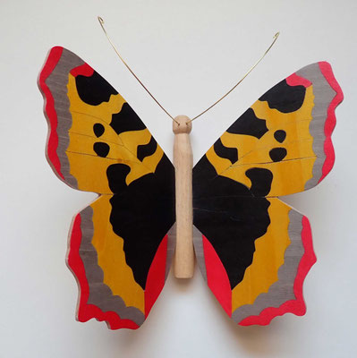 Papillon - modèle Petite tortue - marqueterie