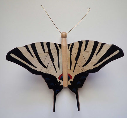 Papillon - modèle Flambé - marqueterie