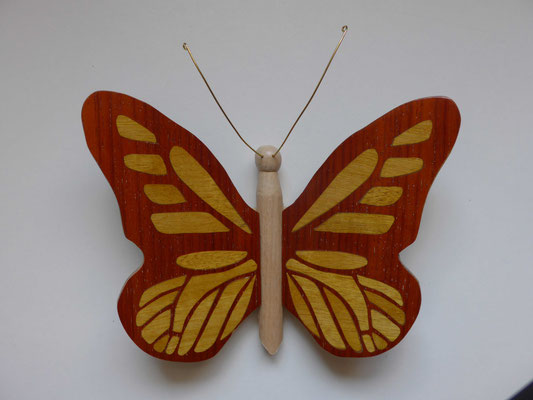 Papillon - modèle Monarque - marqueterie