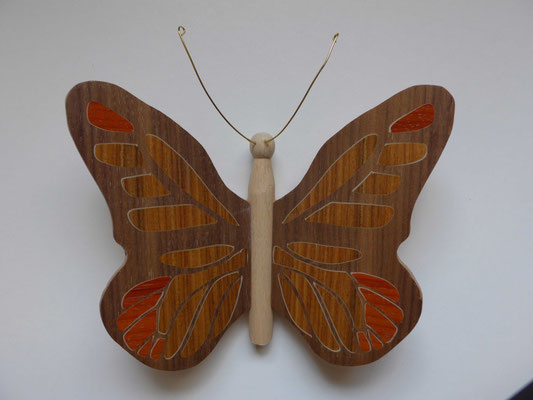 Papillon - modèle Monarque - marqueterie