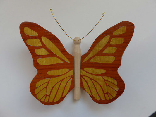 Papillon - modèle Monarque - marqueterie