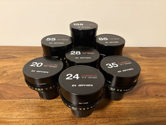 Puhlmann Cine - PC.15.5562 - Canon FD Cine Lens Set rehoused by GL Optics