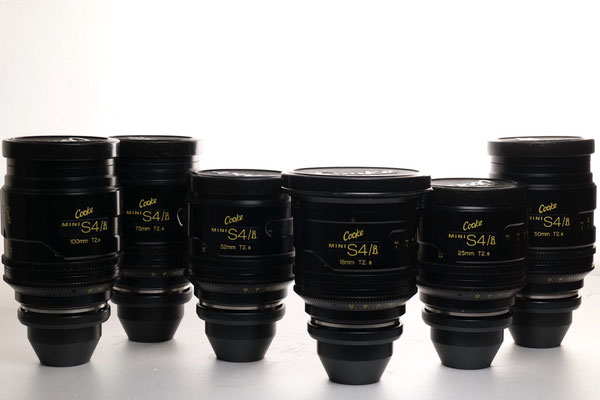Puhlmann Cine - PC.15.4863 - Cooke Mini S4/i Cine Lens Set (plus uncoated front elements)