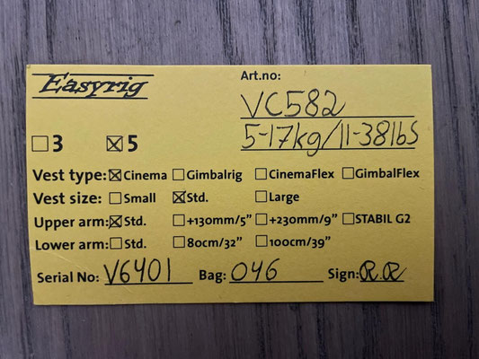 Puhlmann Cine - Easyrig 5 Vario Cinema Set
