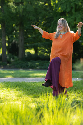 Alexandra Soop, Qigonglehrerin, Qigong Übung, Kranichqigong