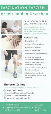 Flyer, Faszientherapie, Thorsten Zellmer