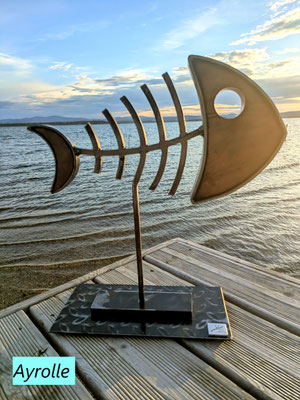 sculpture bois métal