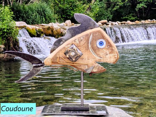 sculpture bois métal