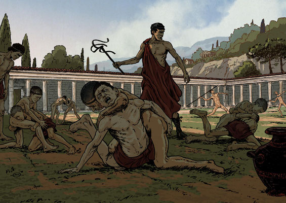 Benjamin von Eckartsberg - Illustration Editorial - Ein Tag in Sparta - Kunde: Geolino Zeitreise