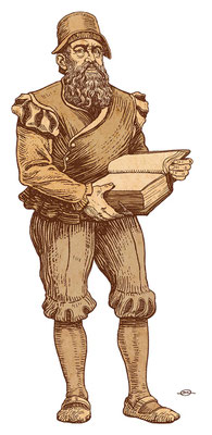 Benjamin von Eckartsberg - Illustration  für Austellung über Schule - Adam Riese - Kunde: Bayerisches Nationalmuseum 