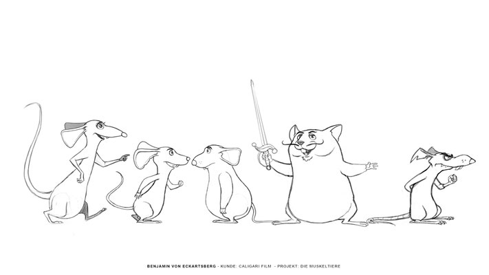 Benjamin von Eckartsberg - Character Design Die Muskeltiere - Caligari Film 