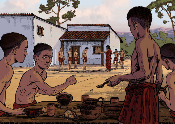 Benjamin von Eckartsberg - Illustration Editorial - Ein Tag in Sparta - Kunde: Geolino Zeitreise