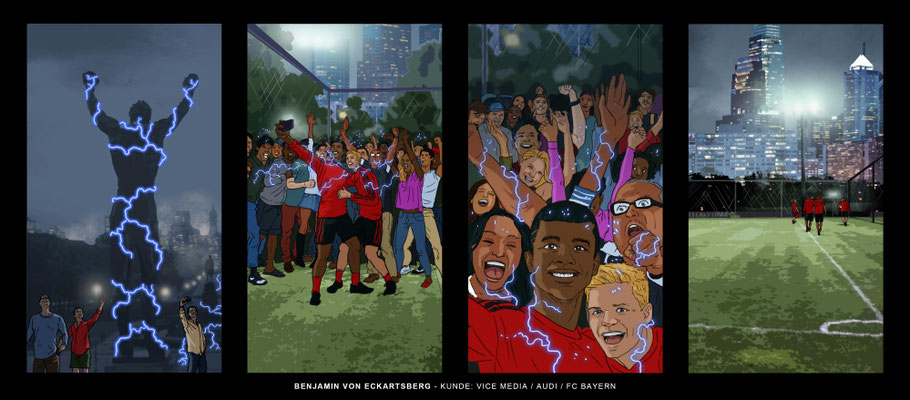 Benjamin von Eckartsberg - Storyboard - Kunde: Bayern München/Audi- Agentur: vice