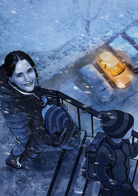Benjamin von Eckartsberg - Scribble/Keyvisual - Willkommen im warmen Auto - Agentur: Robert & Horst