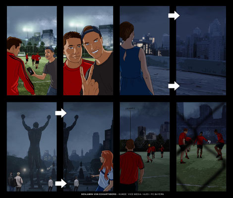 Benjamin von Eckartsberg - Storyboard - Kunde: Bayern München/Audi- Agentur: vice