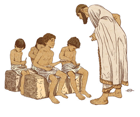 Benjamin von Eckartsberg - Illustration  für Austellung über Schule - Sumer - Kunde: Bayerisches Nationalmuseum 