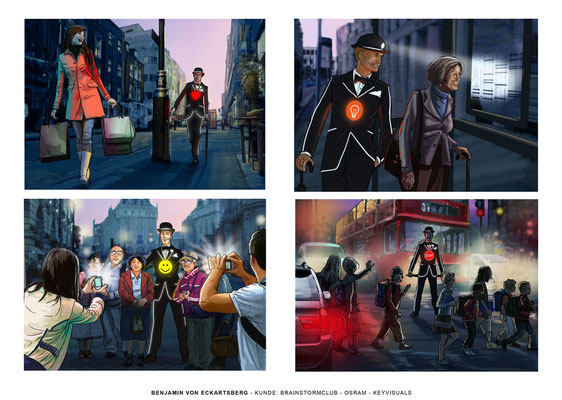 Benjamin von Eckartsberg - Scribble/Keyvisual - Osram Gentleman - Agentur: Brainstorm Club