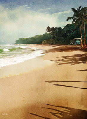 Benjamin von Eckartsberg - Editorial-Illustration: Uvita - Kunde: AIDA CRUISES Kundenmagazin
