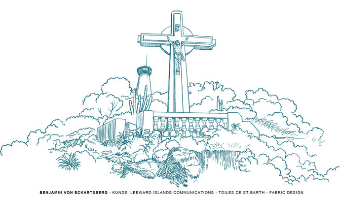 Benjamin von Eckartsberg - Illustration: Stoffdesign Toiles de St. Barth - Kunde - Leeward Islands Communications