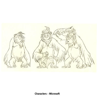 Benjamin von Eckartsberg - Character Design - 3 Affen - Kunde: Microsoft