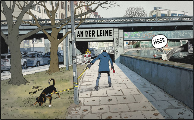 Benjamin von Eckartsberg - Illustration  - An der Leine - Literaturportal Bayern