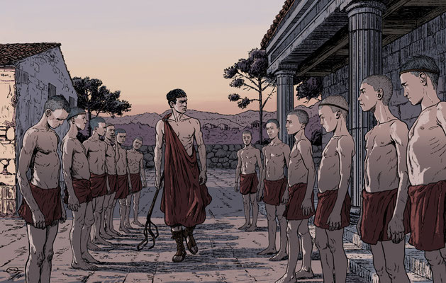 Benjamin von Eckartsberg - Illustration Editorial - Ein Tag in Sparta - Kunde: Geolino Zeitreise