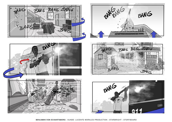 Benjamin von Eckartsberg - Storyboard- Starbright - Kunde: Lucente Morales Production