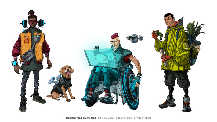 Benjamin von Eckartsberg - Character Design - Green up your future - Kunde: Riasec