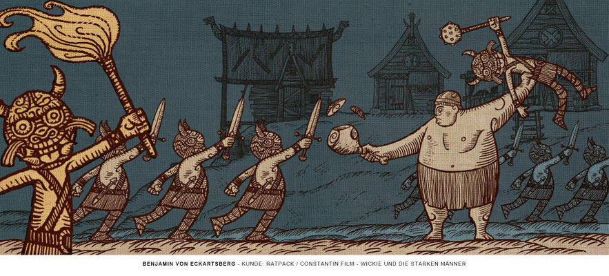 Benjamin von Eckartsberg - Illustration für Animations-Sequenz - Wickie und die starken Männer - Ratpack / Constantin Film