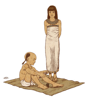 Benjamin von Eckartsberg - Illustration  für Austellung über Schule - Ägypter- Kunde: Bayerisches Nationalmuseum 